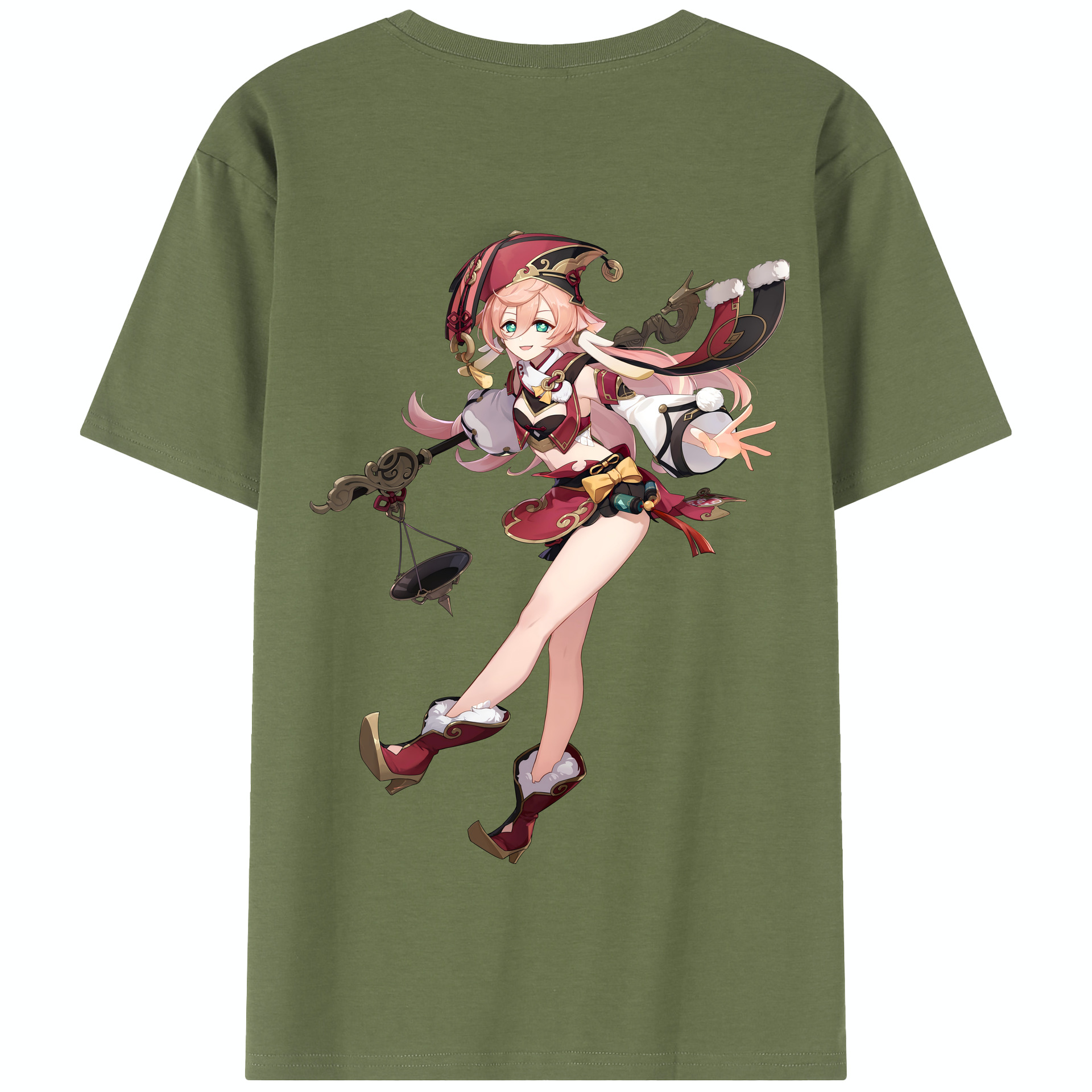げんし神 ヤンフェイ genshin Yanfei 綿100％半袖Tシャツ（背面プリント）